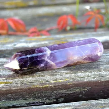 Masážní kámen Masážní léčitelská hůlka Ametyst - šestihran 9 cm