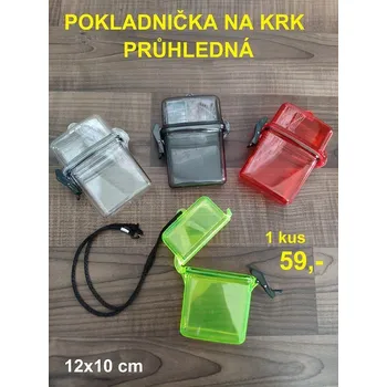 Pokladnička POKLADNIČKA NA KRK -průhledná - Bílá