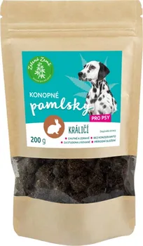 Pamlsek pro psa Zelená Země Konopný pamlsek pro psy králičí 200 g