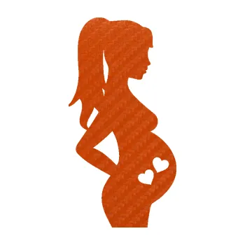 Samolepicí dekorace na vozidlo Maminka v autě 004 pravá čekáme dvojčátka (54 - 3D karbon oranžový) SAMOLEPKA NA AUTO, NÁLEPKA, FÓLIE, POLEP, TUNING, VLASTNÍ TEXT, TISK, AUTOSAMOLEPKY.cz, POLEPY, OBRÁZEK, LOGO, 3D STICKERS