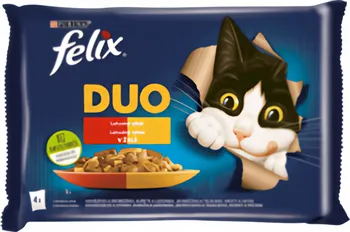 Krmivo pro kočku Purina Felix Fantastic Duo Adult lahodný výběr 4 x 85 g