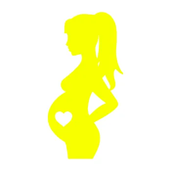 Samolepicí dekorace na vozidlo Maminka v autě 003 levá těhulka (70 - Fluorescentní žlutá) SAMOLEPKA NA AUTO, NÁLEPKA, FÓLIE, POLEP, TUNING, VLASTNÍ TEXT, TISK, AUTOSAMOLEPKY.cz, POLEPY, OBRÁZEK, LOGO, 3D STICKERS