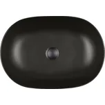 Oltens Hamnes umyvadlo 60.5x41.5 cm oválné na pult černá 40320300