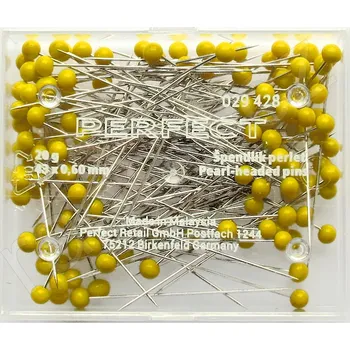 Perfect Retail GMBH Špendlíky se skleněnou žlutou hlavičkou 029428