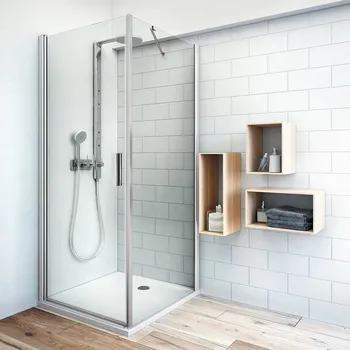 Roth TCO1+TBP Obdélníkový sprchový kout 80x90 cm, otevírací, pravý, Stříbro / Intima, TCO1/800_TBP/900_st_in