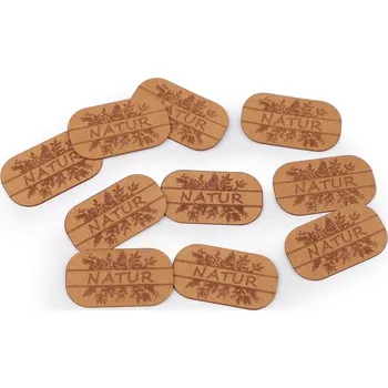 Štítek z pratelného papíru - Hand made kytičky 17 x 30 mm