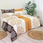 Stanex povlečení krep mandaly hnědé (LS238) 140x200, 70x90 cm