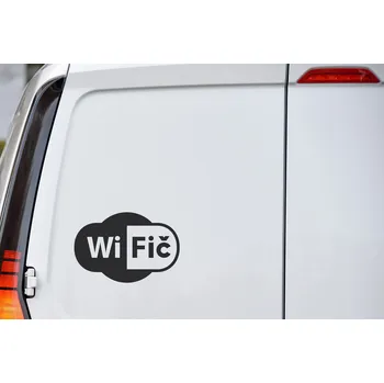 Samolepící dekorace Lepy.cz Samolepka na auto Wifič Velikost (šířka x výška): 12x8cm, Barevná varianta: Tmavě červená