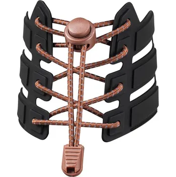 Reflexní elastické tkaničky - tmavě hnědé