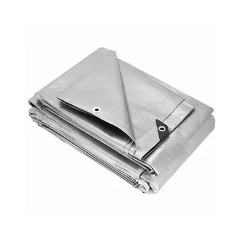 Springos Protect krycí plachta s oky 210 g/m2 stříbrná, 4 x 7 m