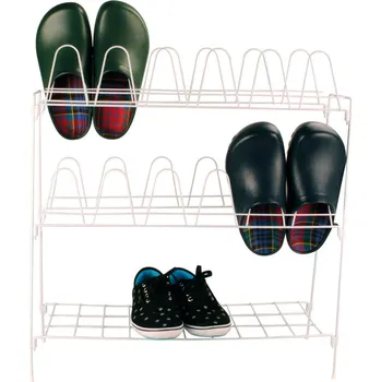 Botník Drátěný botník na 12 párů 57 x 18 x 63 cm bílý