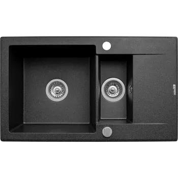 Pyramis Korfu granitový dřez 78x46 cm černá 070061501