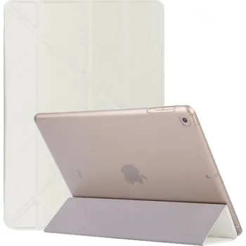 Pouzdro na mobilní telefon Hedvábné pouzdro s funkcí uspání a origami stojánkem pro iPad 9,7" (2017/2018) / Air 1 / 2 / Pro 9,7" - bílé