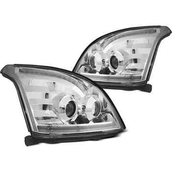Přední světlomet TUNING-TEC Přední světla Toyota Land Cruiser 120 03-09 TUBE LIGHT SEQ LED - chrom