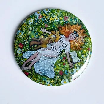 Dekorativní magnet Letní louka- velký magnet 75 mm