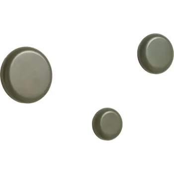 Věšák Set tří zelených bukových nástěnných věšáků Kave Home Nadue