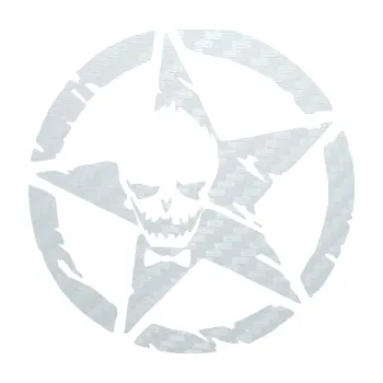 Samolepící dekorace SAMOLEPKA Hvězda army 007 levá joker (51 - 3D karbon bílý) NA AUTO, NÁLEPKA, FÓLIE, POLEP, TUNING, VLASTNÍ TEXT, TISK, AUTOSAMOLEPKY.cz, POLEPY, OBRÁZEK, LOGO, SAMOLEPKY