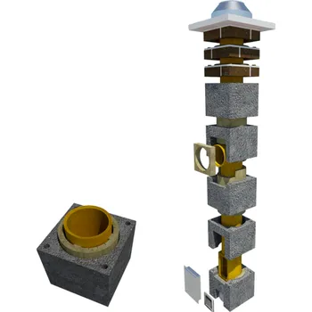 Komín Komín 200mm/7m (5,5+1,5) prstence PRO hnědá
