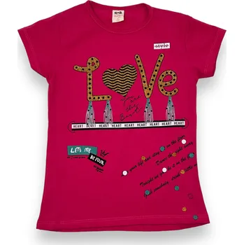 Dívčí tričko Diw Dívčí trička s krátkým rukávem ERIKA Barva: Fuchsiová, Velikost: 116