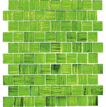 Obklad Skleněná mozaika CM CF43 ZELENÁ 28,6x31,8 cm