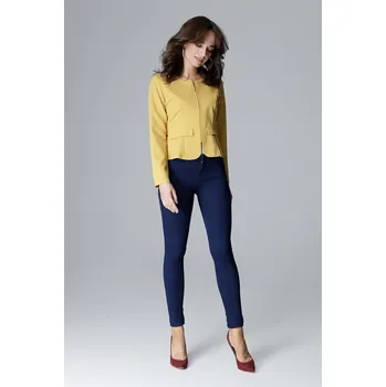 Dámské sako Żakiet L008 Beż Barva: Žlutá, Velikost: M