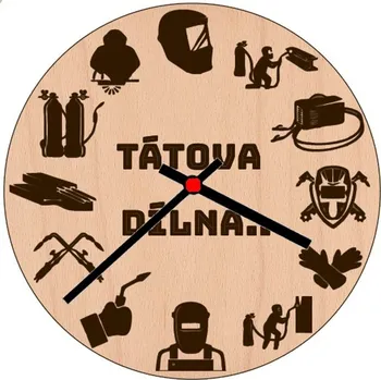 Hodiny VypálímTi.cz Nástěnné hodiny - Tátova dílna