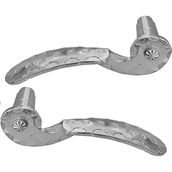 Plot K1 - ozdobná klika kovaná pro kované brány, branky a mříže varianta: zlatá list - klika