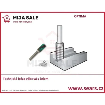Fréza Technická fréza B0820S06 válcová s čelem 8x20x6 OPTIMA PRECISE ( OPTIMA TOOL )