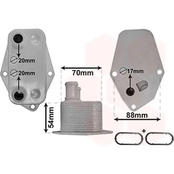 Chladič motoru Olejový chladič, motorový olej VAN WEZEL 06003557