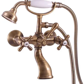 Vodovodní baterie RAV-SLEZÁK Slezák-RAV: Vodovodní baterie vanová Morava Retro Stará Mosaz MK159.5/2SM č. 1 150 mm