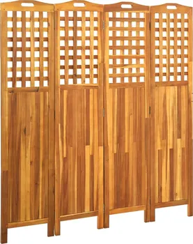 Paraván Paraván 4dílný 161 x 2 x 170 cm akáciové dřevo