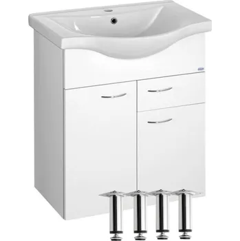 Koupelnový nábytek Aqualine Keramia Fresh Set Umyvadlové skříňky, 1 zásuvka, 60,6x74x33,7cm s umyvadlem, SET 50064A