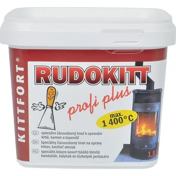 Tmel Rudokitt žáruvzdorný tmel 1,8 kg