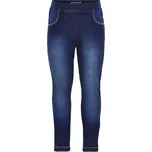 Minymo - dívčí jegíny Stretch Slim Fit - Dark Blue Denim 128 EU