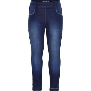 Dívčí legíny Minymo - dívčí jegíny Stretch Slim Fit - Dark Blue Denim 128 EU