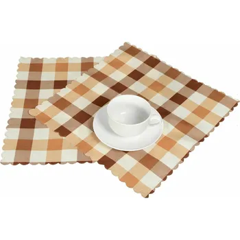 Stolování Ubrus s nešpinivou úpravou - Kostka Hnědá