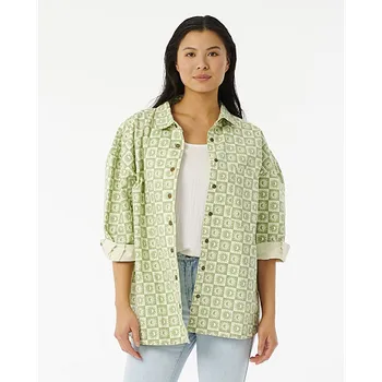 Pánská košile Košile Rip Curl SUNBURST SHACKET Mid Green velikost L