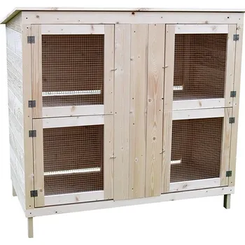 králíkárna Tohos Dřevěná králíkárna se 4 kotci 125 x 140 x 75 cm