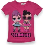 Dívčí růžové tričko s krátkým rukávem LoL Barva: Růžová, Velikost: 116