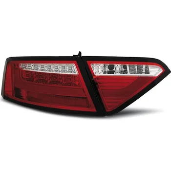 Zadní světlomet TUNING-TEC Zadní světla Audi A5 07-06.11 COUPE, CABRIO, SPORTBACK - červené/krystal LED BAR