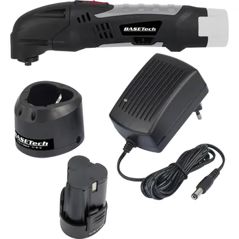 Frézka Basetech akumulátorový multifunkční nástroj akumulátor, vč. nabíječky, 3dílná, 10.8 V, 1.5 Ah, 1664134 plus 1493004 plus 1761445