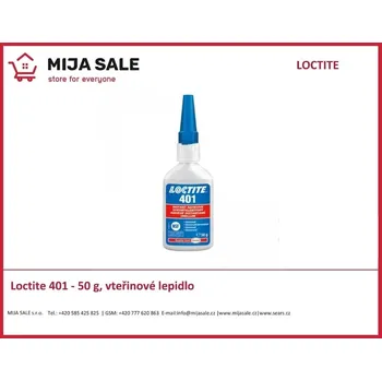 Průmyslové lepidlo Loctite 401 - 50 g, vteřinové lepidlo