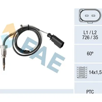 Čidlo automobilu Čidlo, teplota výfukových plynů FAE 68063