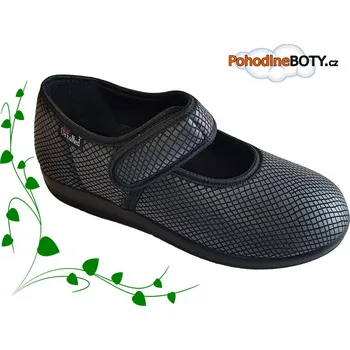 Dámská zdravotní obuv Dámské lehké textilní baleríny široké Ortomed (1-05-94 zdravotní stélky)