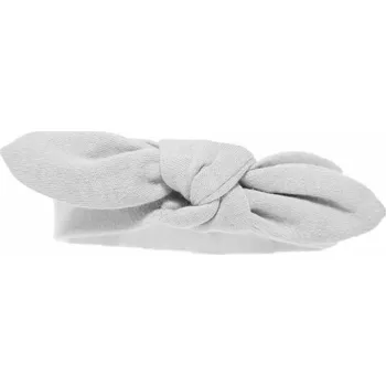 Čelenka Dívčí šedá bavlněná čelenka s uzlíkem