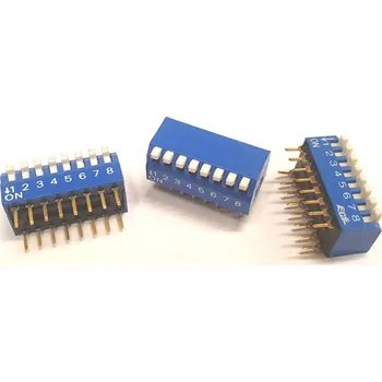 DIP spínač DS 08-páčky zepředu