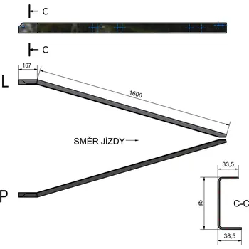 Příslušenství pro přívěs Oje sklopné na Handy-20,3,27,7,28,8 L