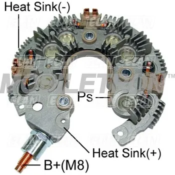 Alternátor Diodový blok alternátoru Denso 104210-6140 / 104210-6500