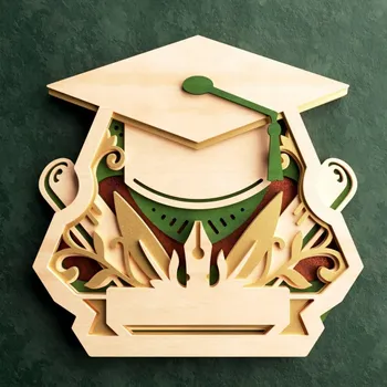 Party dekorace VypálímTi.cz Stavebnice vrstveného obrazu - Promoce Nic nepřidávat