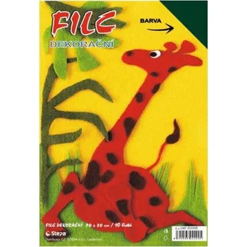 Papír pro tiskárny Dekorační filc 20 x 30 cm, barevná plsť, 10ks, tmavě zelený